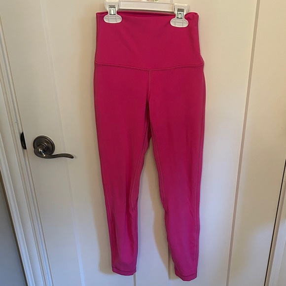 Lululemon Athletica Hot Pink High-Waist Leggings - Picture 1 of 5